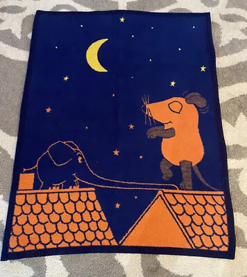 Child Blanket Flausch Decke Mouse Moon Elephant Orange Navy • $22