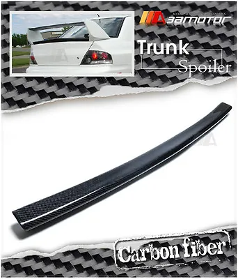 Carbon Rear Trunk Center Spoiler Lip Wing Fit For MITSUBISHI Evolution EVO 8 9 • $161.49