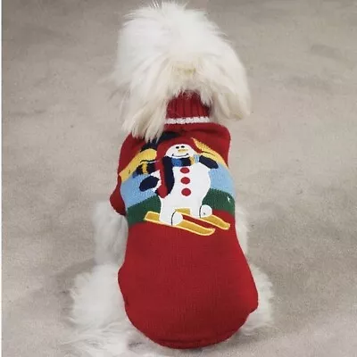 Zack & Zoey Dog Sweater Snowman Leg-Straps Ribbed Neck/Sleeves/Hem 3 Sizes • $16.49