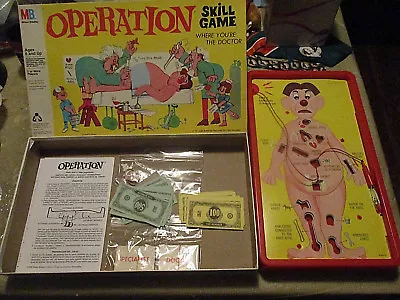 1965 OPERATION SMOKING DOCTOR Skill Game By Milton Bradley SOLID CLEAN BOXWORKS • $13.99