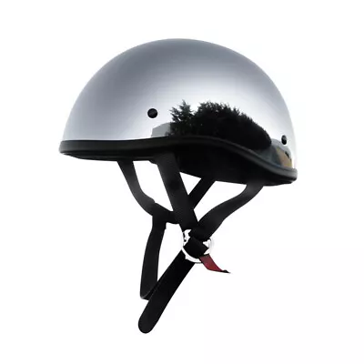 Skid Lid Original Chrome Motorcycle Half Helmet Adult Size XS • $24.99