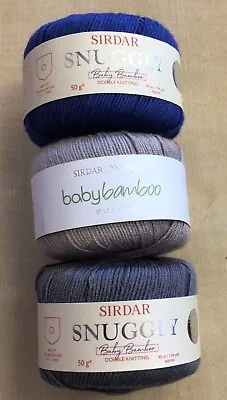 £12.95 • Buy 5 X 50g Sirdar Snuggly Baby Bamboo D/K Wool/Yarn For Knitting & Crochet 