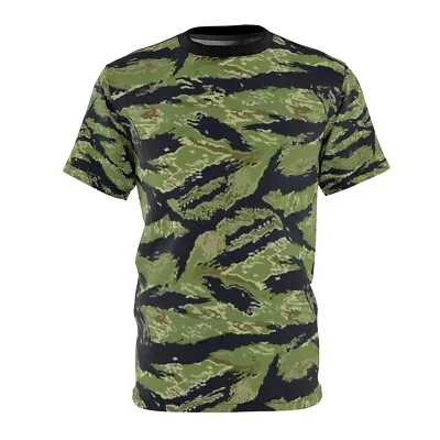 AOP - Military Tiger Stripe Jungle Camouflage Shirt • $35.23