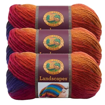 (3 Pack) Lion Brand Yarn 545-212T Landscapes Yarn Volcano • $16.77