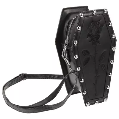 Halloween Gothic PU Coffin Crossbody Bag- • £14.38