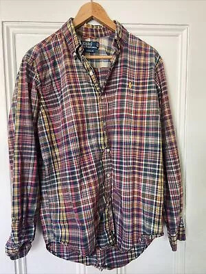 Mens Genuine Ralph Lauren Check Shirt Size M  • £12