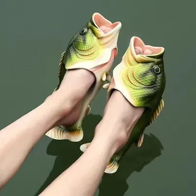 Funny Slippers Footwear House Shoes Summer Beach Water Fish Slippers Size 33-47 • $24.49