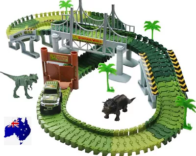 Dinosaur Toys For Boys & Girls Dinosaurs Race Car Tracks For Kids Jurassic Park. • $28.88