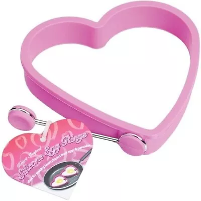 Pink Heart Shaped Silicone Egg Rings - Pack Of 4! • £1.99