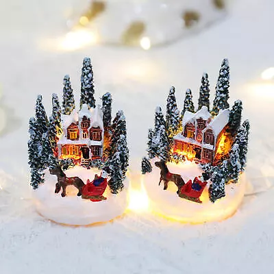 LED Christmas House Fairy Village Scene Light Up Decor Ornament Home Xmas Decor • $12.19