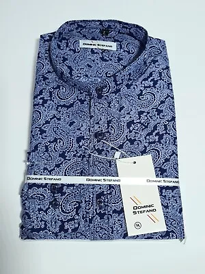 Mens Paisley Formal Casual Collarless Party Long Sleeves Shirt From 10.99 (544) • £10.99