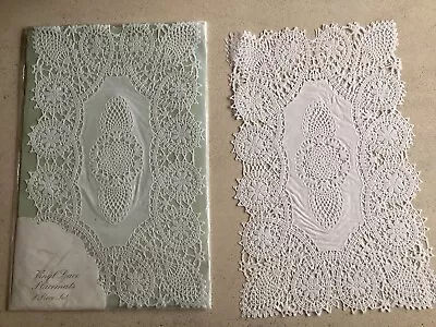 Vinyl White Lace Pattern Placemat Set Of 4 Rectangle Delicate Light  18:5” X 12  • $17