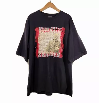 Vintage Makaveli Branded Tupac Shakur Shirt 2Pac All Eyes On Me 90s Rap XXL 2XL  • $26.99