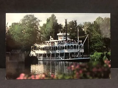 VINTAGE 1960's Disneyland Mark Twain Queen Of River Boat POSTCARD FRONTIER LAND • $5.95