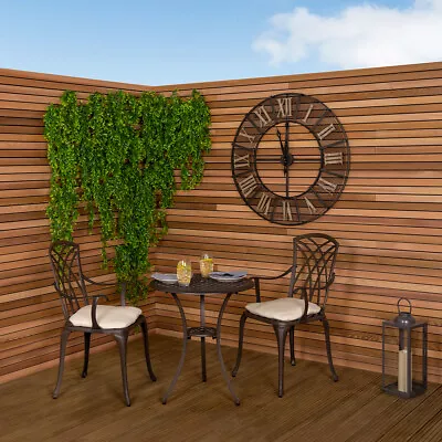 £159.99 • Buy Charles Bentley Furniture 3 Piece Cast Aluminium Bistro Set Table & 2 Arm Chairs