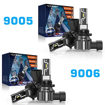 4x NOVSIGHT 9005 9006 LED Combo Headlight Bulbs High Low Beam Kit Super White • $69.89