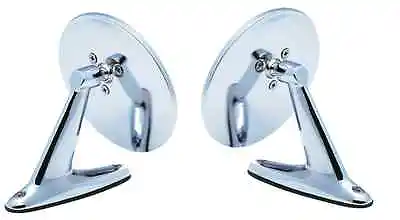 $54.99 • Buy Vintage Style Round Chrome Mirrors For Hot Rods, Classic Muscle Car Resto (NEW)