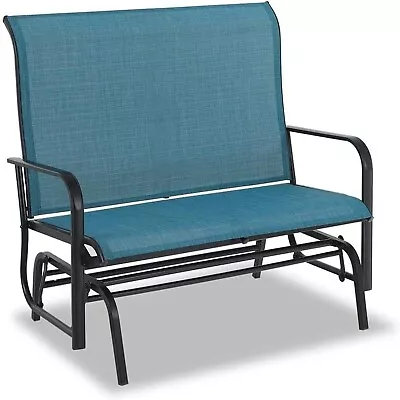 Outdoor Swing Glider Bench 2 Person Loveseat Patio Rocking Chairs Porch Balcony • $114.99