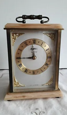 £44 • Buy Vintage  London Metamec Quartz Brass /Marble Carriage Clock