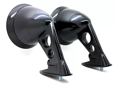 New Black Front Fender Mount Side View Mirror Set JDM Racing-Style Universal Fit • $82.05