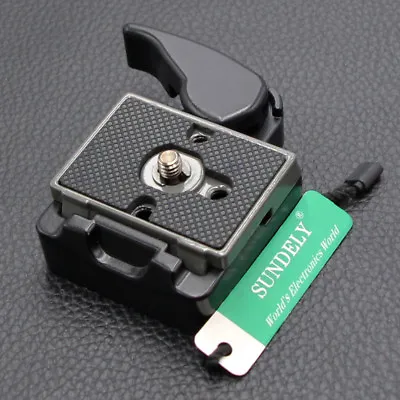 323 Quick Release Clamp Adapter With 200PL-14 QR For Manfrotto Camera Tripod • £13.86