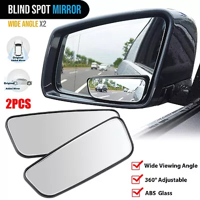 2PCS Blind Spot Mirror Auto 360° Wide Angle Convex Rear Side View Car Truck SUV • $8.98