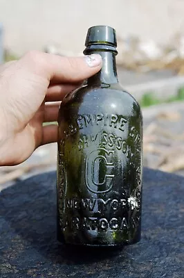 Rare HOTCHKISS' SONS Congress Water Antique Bottle SARATOGA NY  1880s • $40