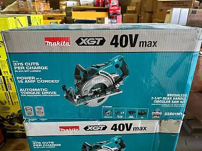 Makita GSR01M1 40V Max XGT 7-1/4 In. Rear Handle Circular Saw Kit 4 Ah New • $410