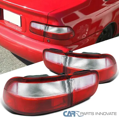 Fits 92-95 Honda Civic 2/4Dr Coupe Sedan Red/Clear Tail Lights Rear Brake Lamps • $79.95