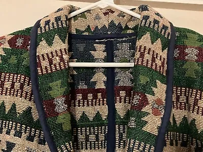 Vintage Western Bolero Jacket Cropped Aztec Tapestry Size M • $20