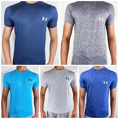 Under Armour Mens T-Shirt Short Sleeve UA Gym Fitness HeatGear Crew Running New • £14.99