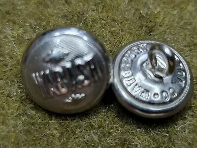Wabash Railroad Uniform Button Original Silver Small            2 Buttons • $20