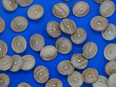 Vintage Brown Wood Shank Buttons With Gold Center 20mm Lot Of 10 B124-9 • $2.99