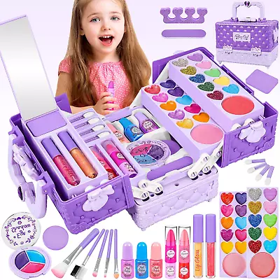 Kids Makeup Kit 44 Pcs Washable Makeup KitReal Cosmetic For Little Girls • $21.89