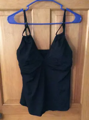 Women's LIZ LANGE Maternity Black Bathing Suit Top Size Large EUC • $4.36