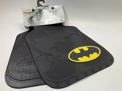 Plasticolor 001618 BLACK Rubber Universal 2-Piece 25 X16  Floor Mats Batman Logo • $29.95