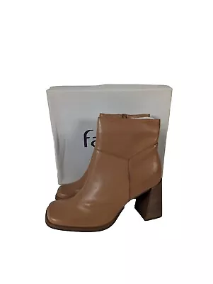 Faith Boots Camel Brown Size 6 39 Heel 3.25  Ankle Boots • £15