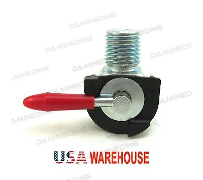 Mini Petcock Fuel Valve 90 Degree 1/4 NPT X 1/4 Inch Barb Petcock US Stock • $17.50