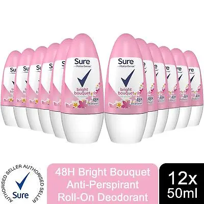 £16.99 • Buy Sure Women Motion Sense Deodorant Roll-On, Bright Bouquet, 12 Pack, 50ml