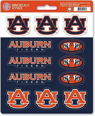 Auburn Tigers Stickers Die Cut Mini Decals 12-Pack Sticker Sheet • $7.99