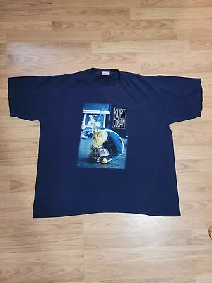 Vintage 2000 Kurt Cobain Nirvana The End Of Music Grunge Band T-Shirt XXL • $100.23