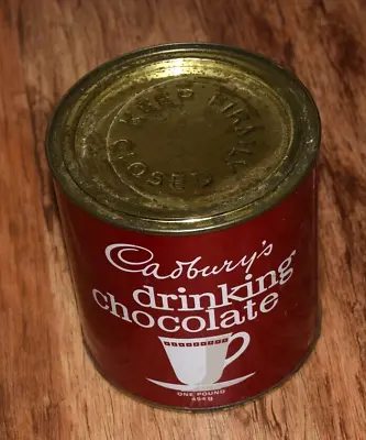 Vintage Advertising Tin Cadbury's Drinking Chocolate 454g Display FILM TV PROP • £19.99