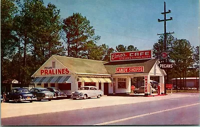 Chrome Postcard Kingsland Georgia GA Elmo's Cafe Restaurant Coca Cola Sign S21 • $8.46