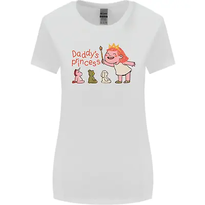 Daddys Princess Funny Unicorn Teddy Bear Womens Wider Cut T-Shirt • £8.99