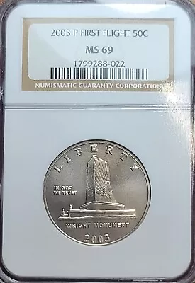 2003  FIRST FLIGHT  Commemorative Half Dollar! NGC MS 69 • $10.50