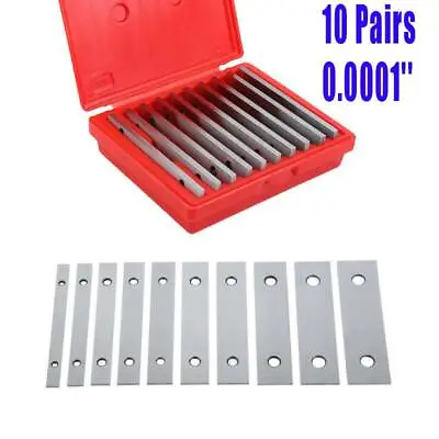 10 Pair Thin Parallel 1/8  Block Bar Tool Set Machinist Parallel Machine Shop • $31.49