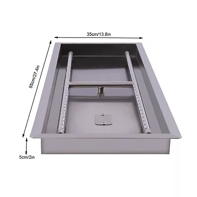 £32 • Buy Propane /Natural Gas Rectangular Table Top Drop-in Fire Pit Pan Stainless Steel