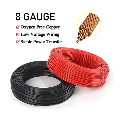 8 Gauge Copper Power Ground Wire Lot Stranded Truck Solar Primary Harness Cable • $14.99
