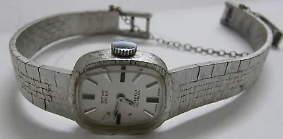 $19.95 • Buy Silver Datum Datex 17 Jewel Incabloc Swiss Made  Ladies Watch