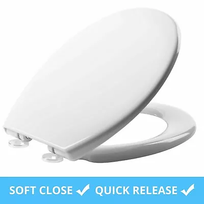 £12.95 • Buy 2023 New Luxury Bathroom Slow Soft Close White Toilet Seat Seats Wc Heavy Duty